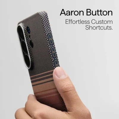 Pitaka Edge Ultra Slim Case with Aaron Button for Samsung S26 Ultra - Sunset
